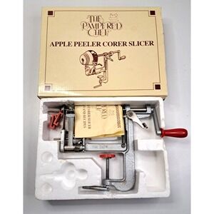 The Pampered Chef Apple Peeler Corer Slicer 2430 w/ Box Manual